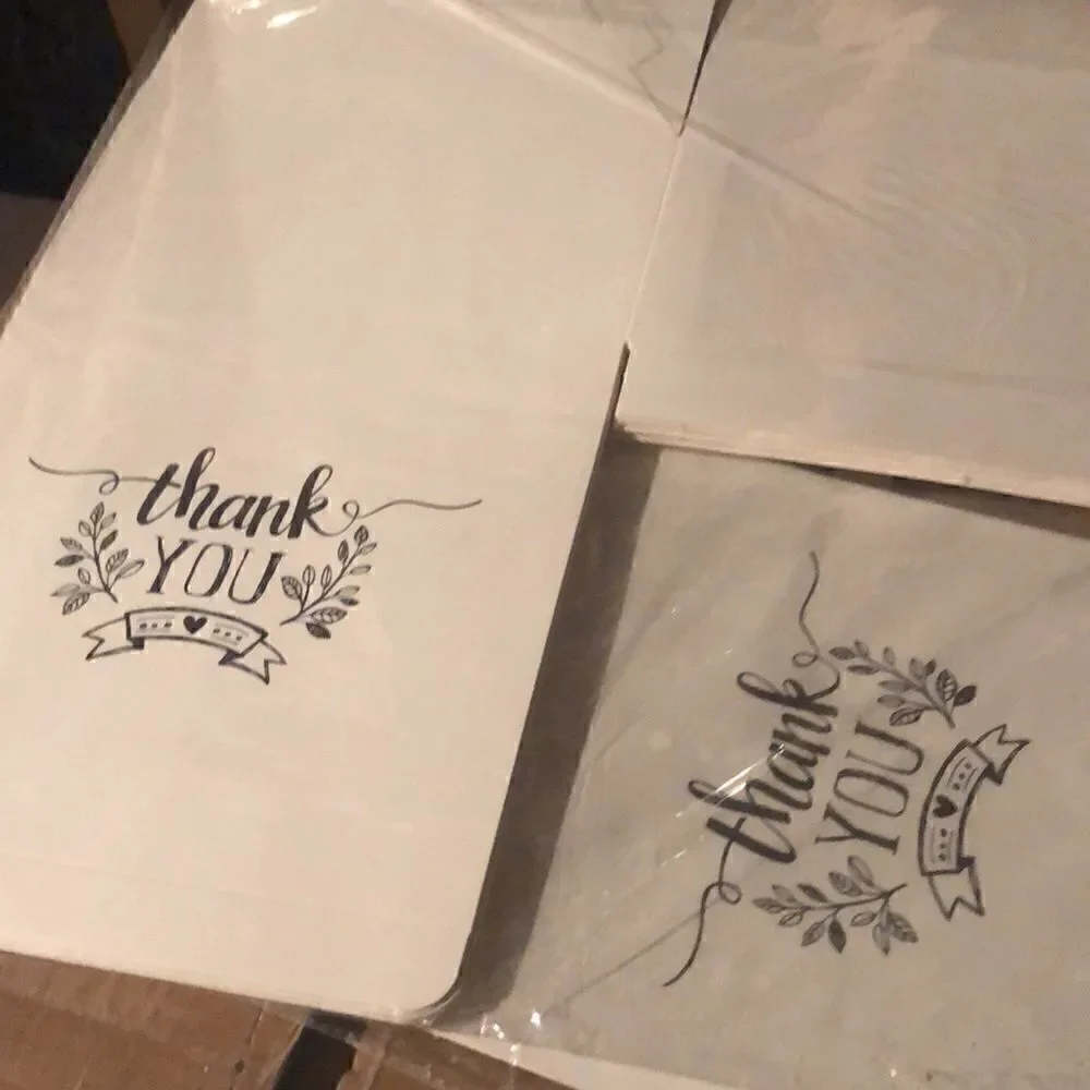24 White Thank You Gift Boxes 8x8x4” factory sealed.